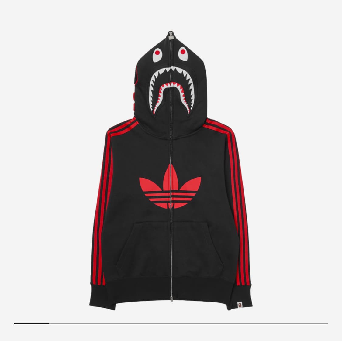 [US/XL] 베이프 아디다스 얼티밋 샤크 후드 블랙 상품이미지1