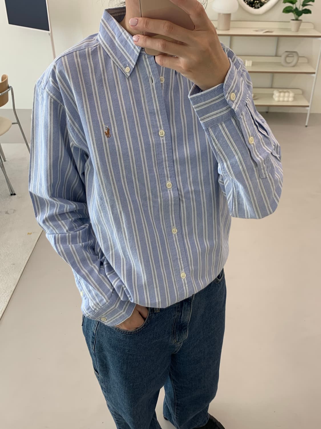 폴로 랄프로렌 보이즈 스트라이프 셔츠 XL(18-20) 상품이미지3