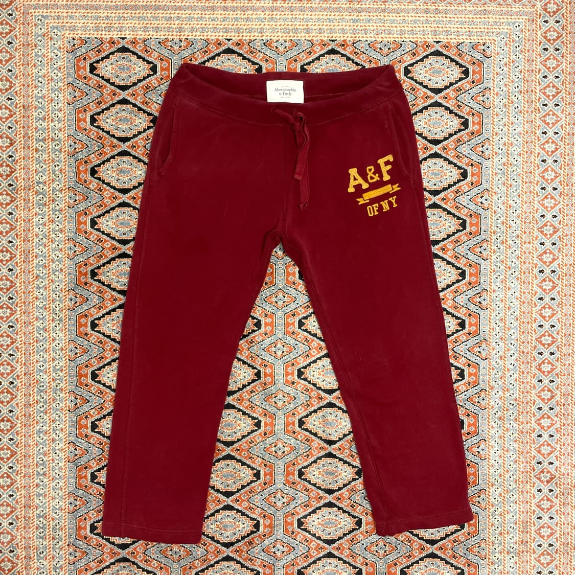 아베크롬비 레드 기모 트레이닝 팬츠 남성M 상품이미지1