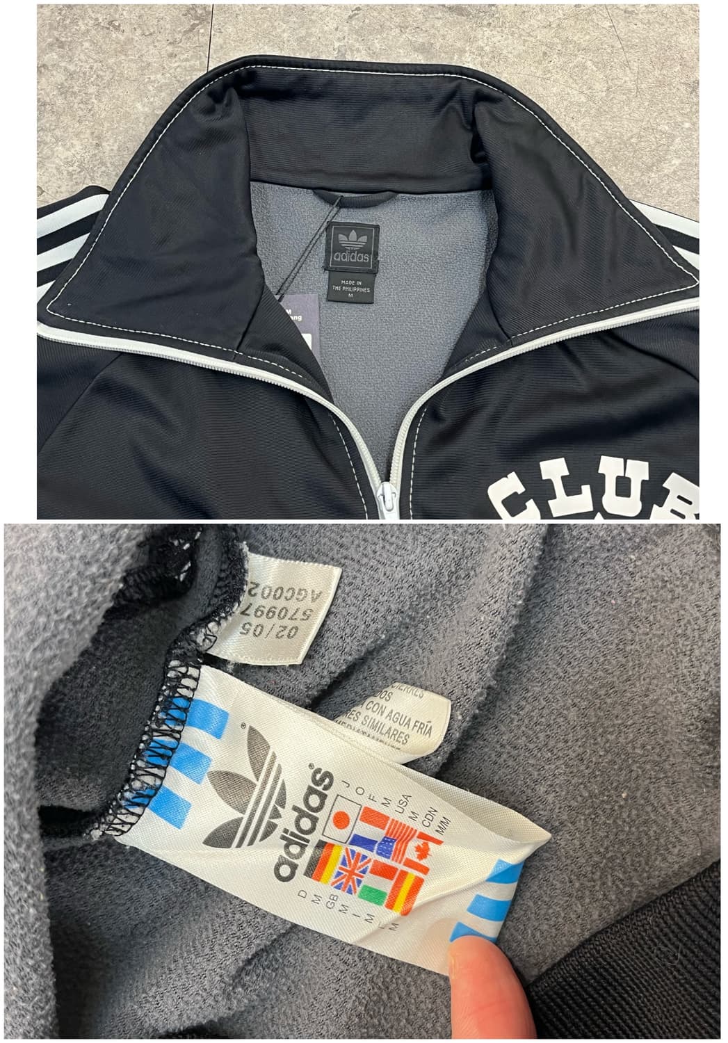 아디다스 트레포일 클럽 빅로고 져지 블랙 M #csz2465 상품이미지3