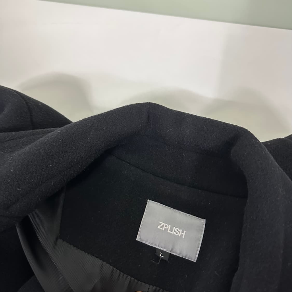 L 지플리시 블랙 캐시미어혼방 더블코트 상품이미지3