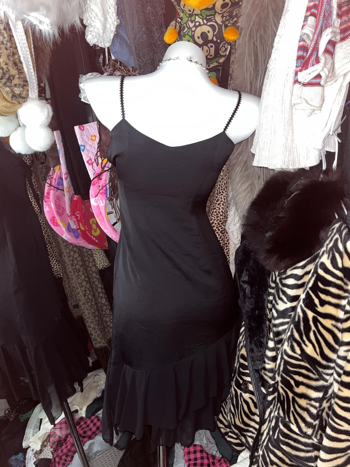 고스 로리 공겜여주 블랙 레이스 드레스 상품이미지3