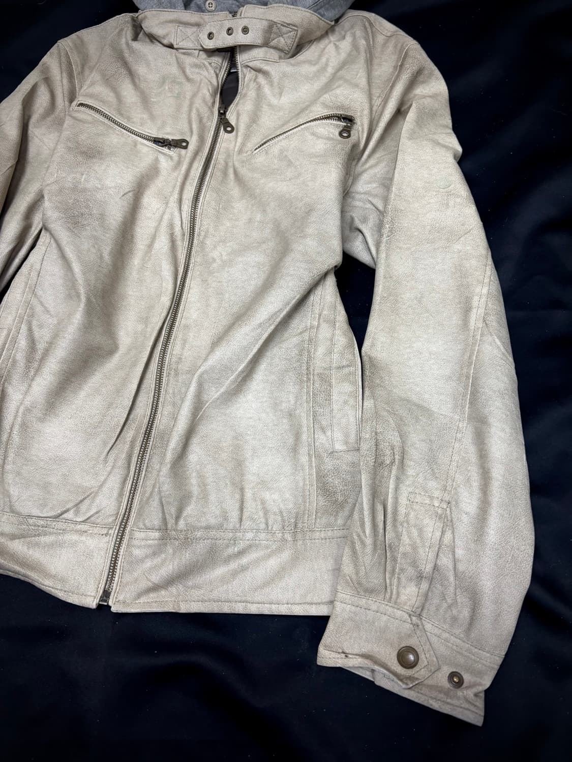 Dirty Washed Neck Buckle Detail Jacket 상품이미지8