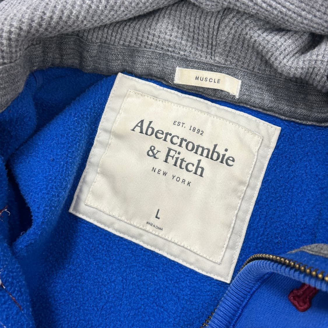 아베크롬비 블루 빈티지 후드집업(L) 상품이미지2