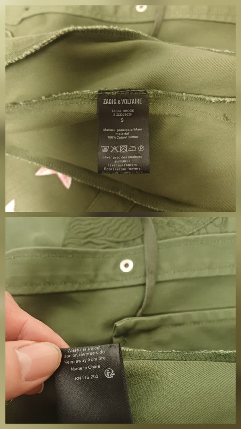 [S] 자딕앤볼테르 TACKL BRODE 자수 밀리터리 야상 자켓 상품이미지10