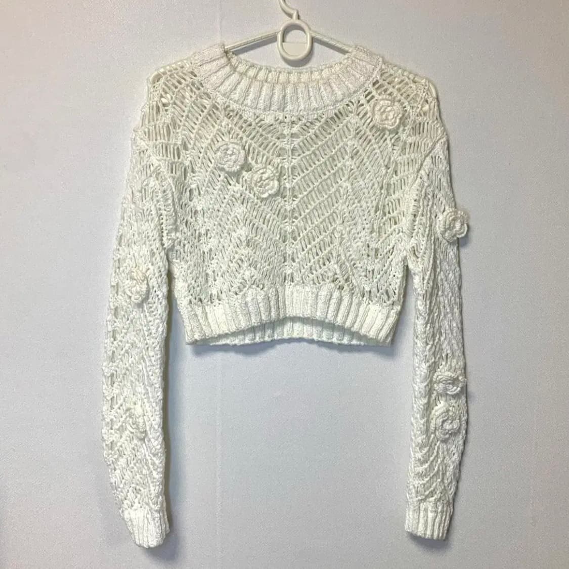 자라 플라워 크로쉐 니트 상품이미지2