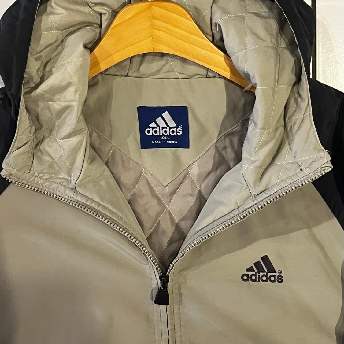 아디다스 올드스쿨 누빔 배색 후드점퍼 상품이미지5