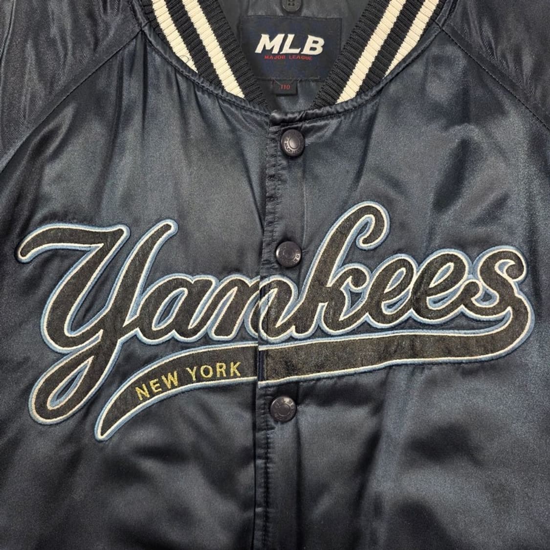 MLB 뉴욕 양키스 유광 바시티 자켓 네이 XXL 상품이미지6