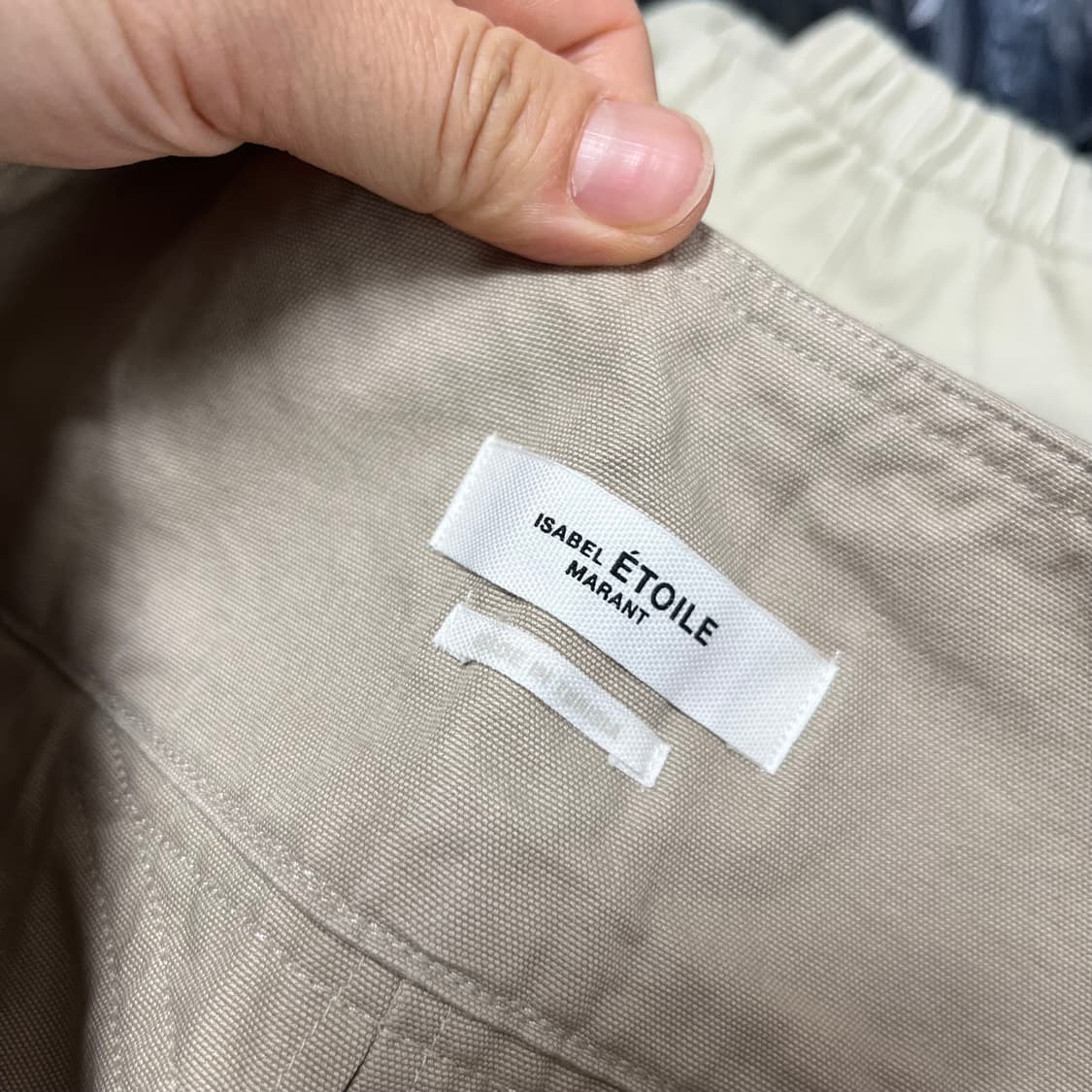 이자벨마랑 베이지 면 팬츠 34 상품이미지2