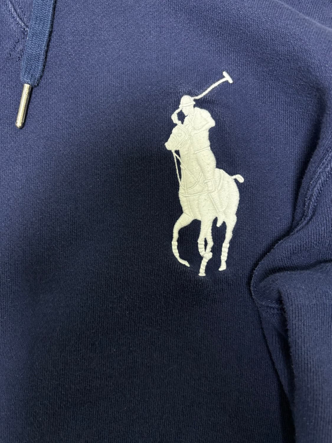 폴로 빅포니 네이비 와플 후드티 상품이미지4