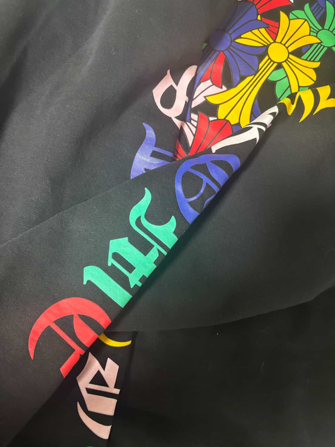 크롬하츠 멀티 컬러 크로스 세머터리 후드 블랙 상품이미지3