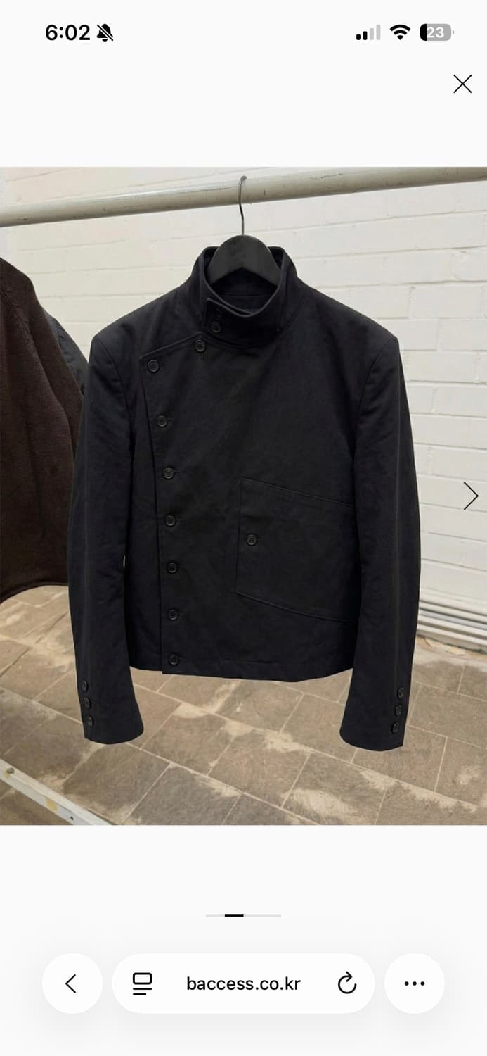 Asymmetric Stand Collar Jacket (Black) 상품이미지2