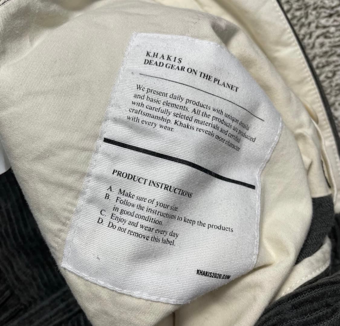 카키스 코듀로이 팬츠 L 상품이미지4