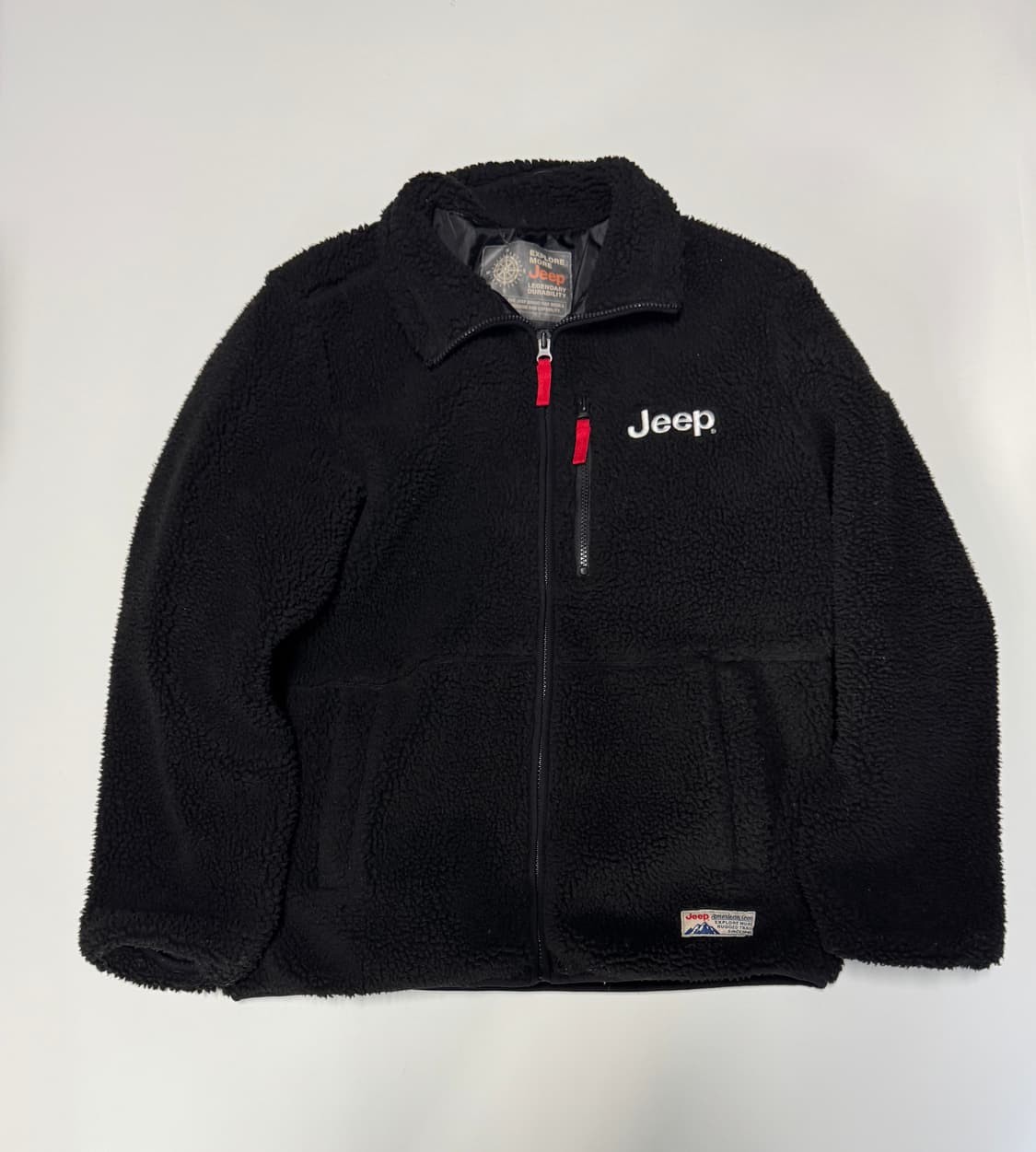 지프 Jeep 뽀글이 플리스 자켓 블랙 M~L 상품이미지1