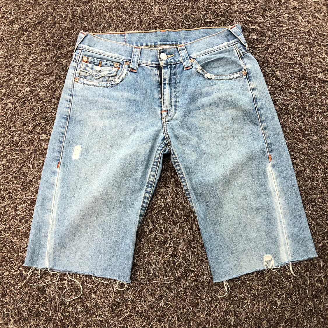 트루릴리전 조이 하프 디스 데님 팬츠 상품이미지6