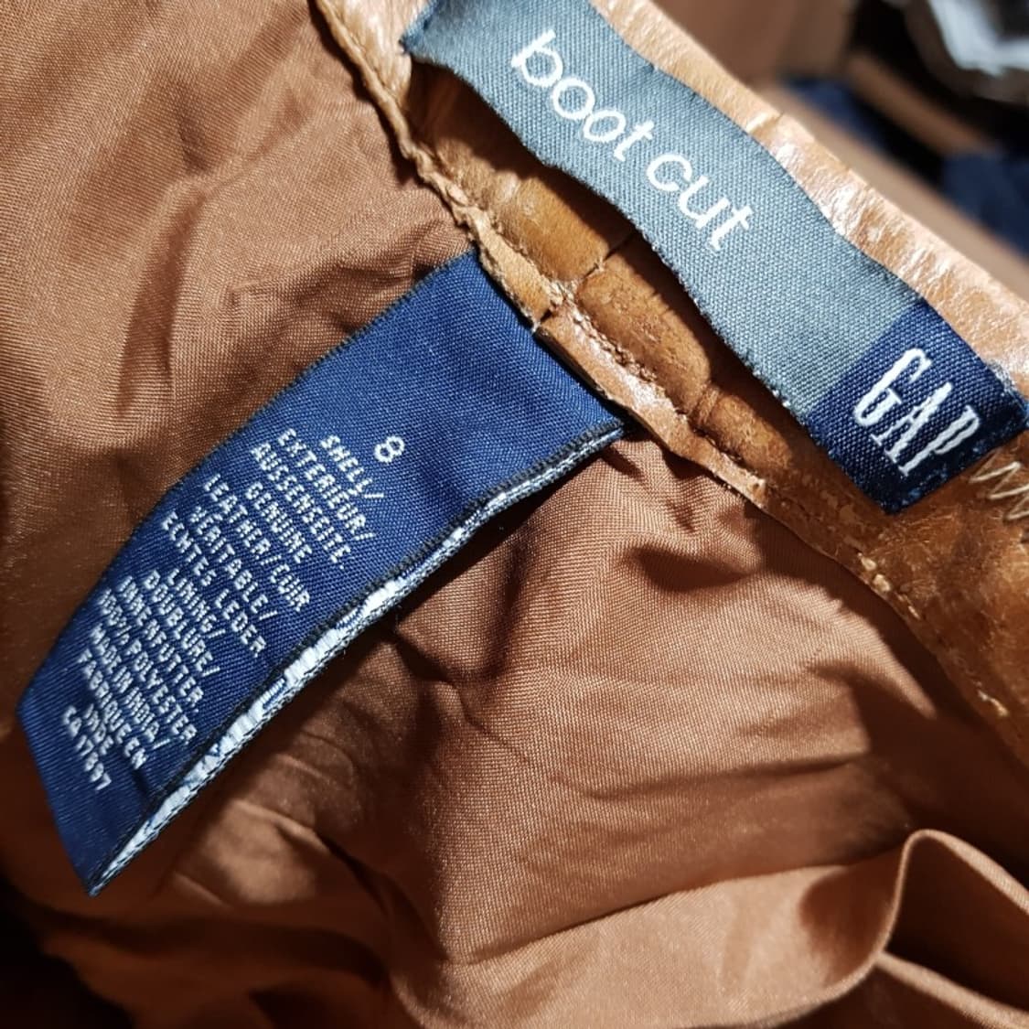 여성 소가죽팬츠/GAP/ 일본빈티지 웨스턴부츠컷//와동9 상품이미지4