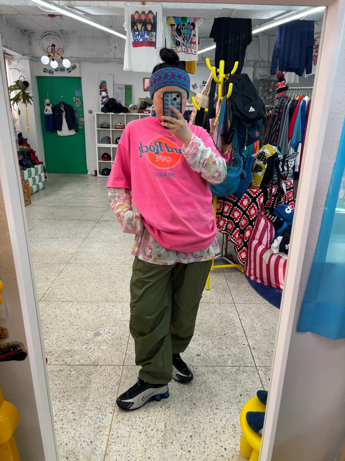 80s90s Neon Pink Hard Rock T Shirts 상품이미지10