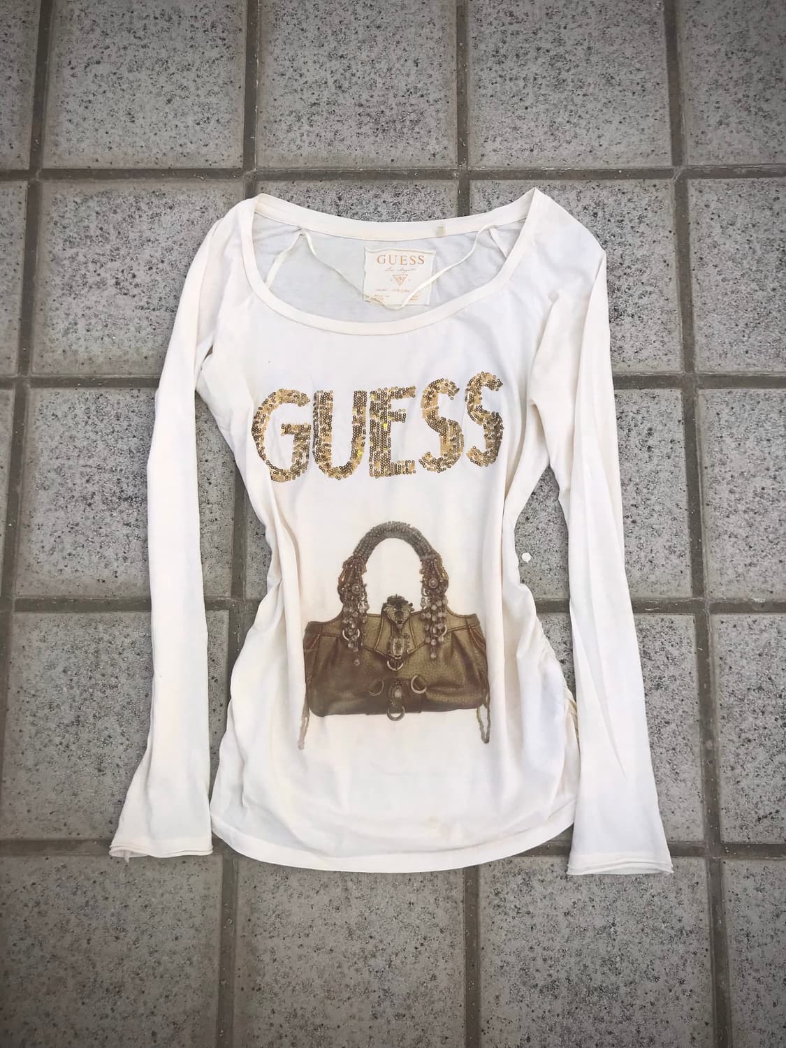 GUESS Sequin Handbag Long Sleeve Top 상품이미지3