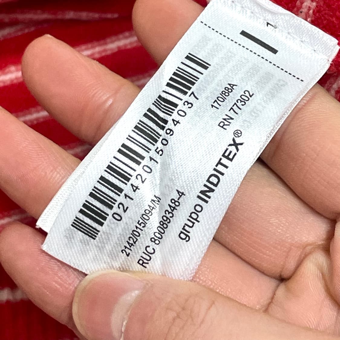 자라 레드 스트라이프 니트 여성M  상품이미지4