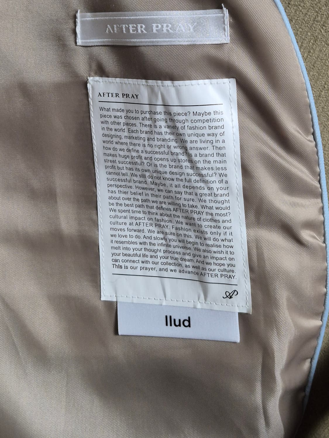 (M)애프터프레이X러드 히든버튼 오버사이즈 싱글 코트 베이지 상품이미지6