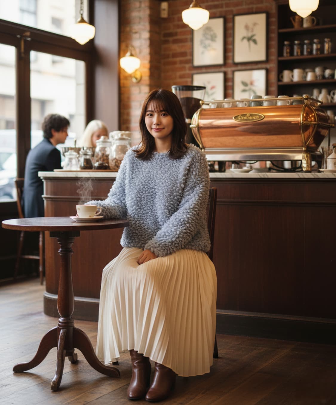 (새상품)66.LiLi Rona 뽀글이 크롭니트 상품이미지1