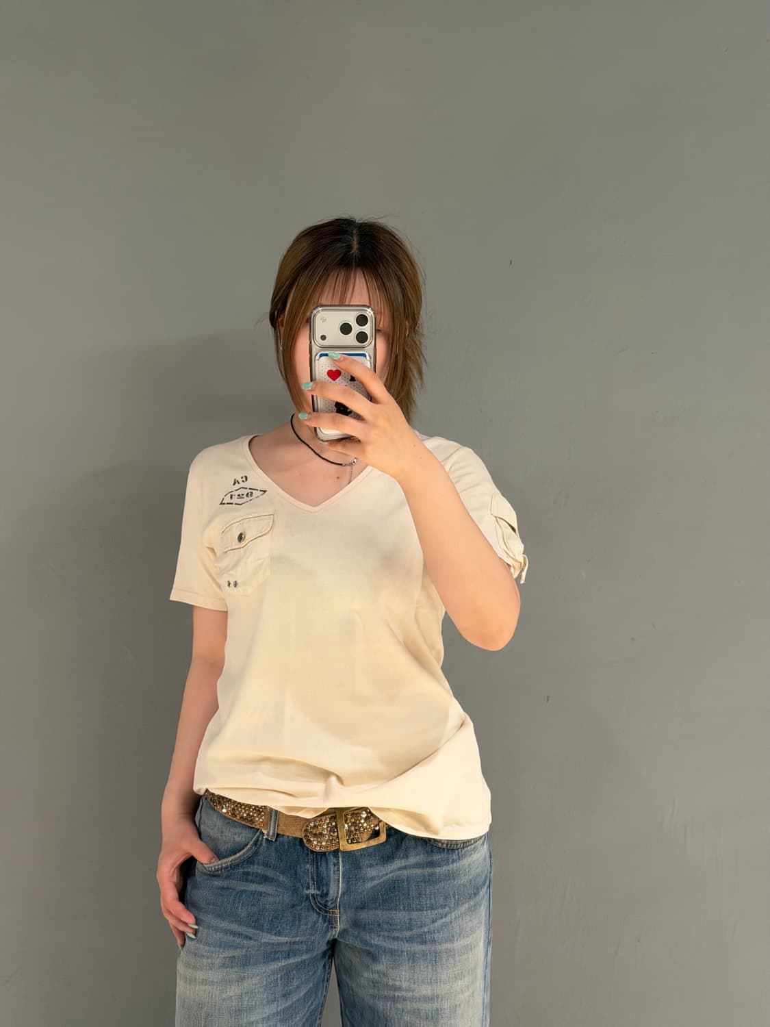 Avirex minimal design pocket t-shirt 상품이미지3