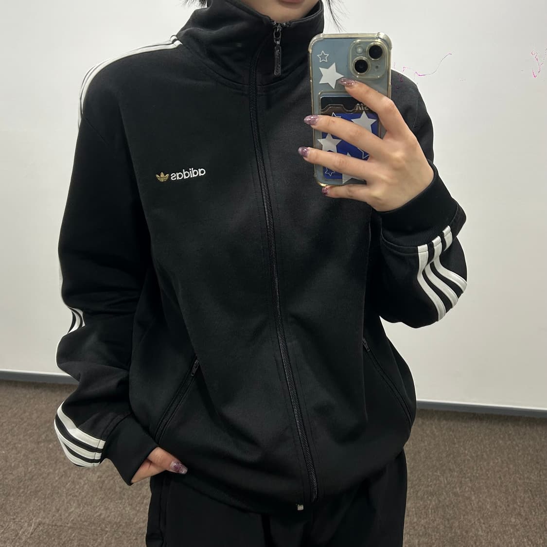 Adidas 아디다스 스몰로고 블랙 트랙탑 상품이미지1