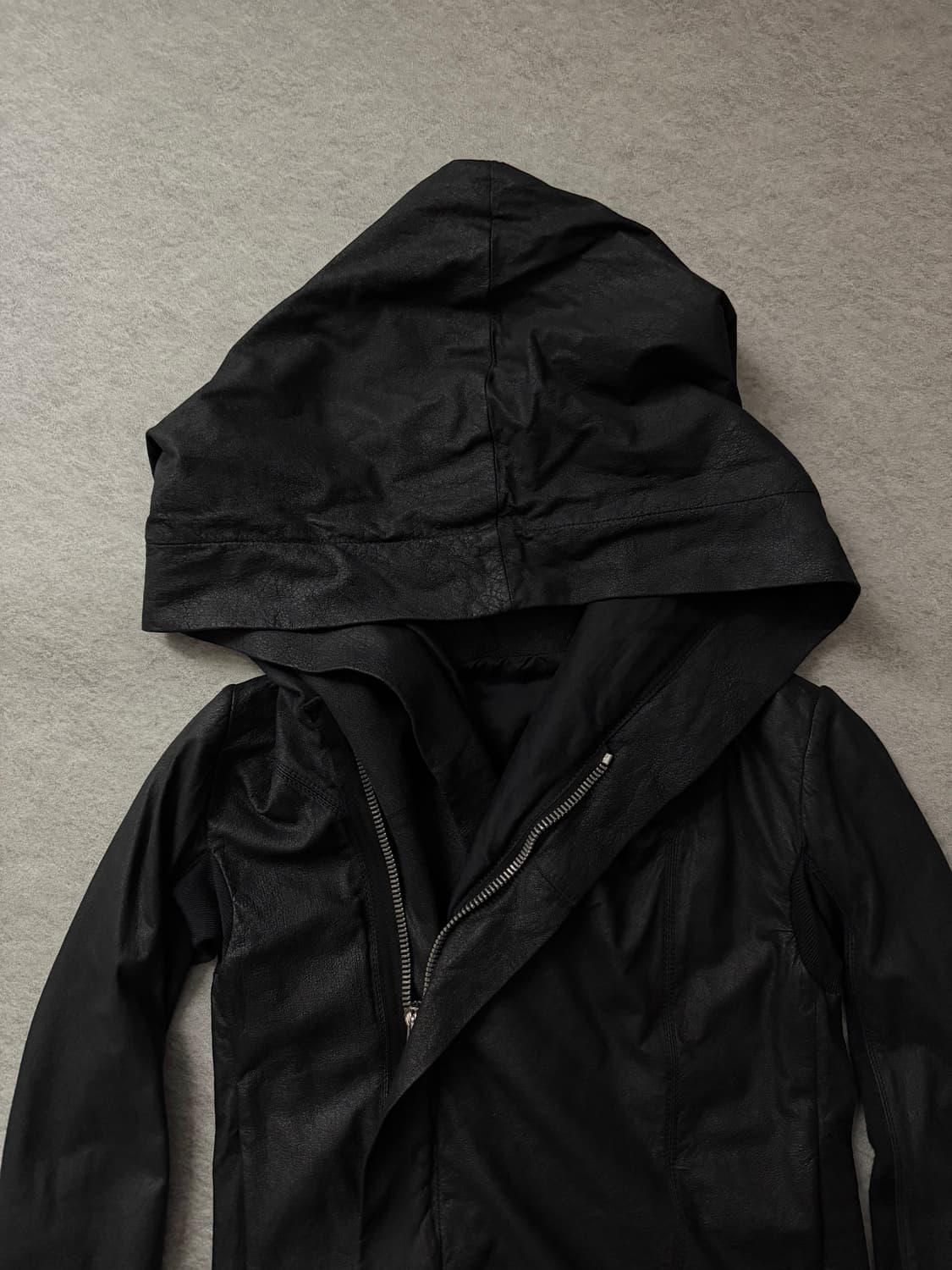 릭오웬스 램스킨 후드 레더자켓 상품이미지3