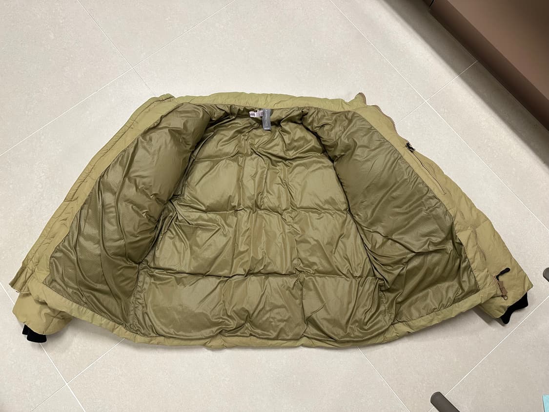 언어펙티드 구스다운 패딩 베이지 M 상품이미지4