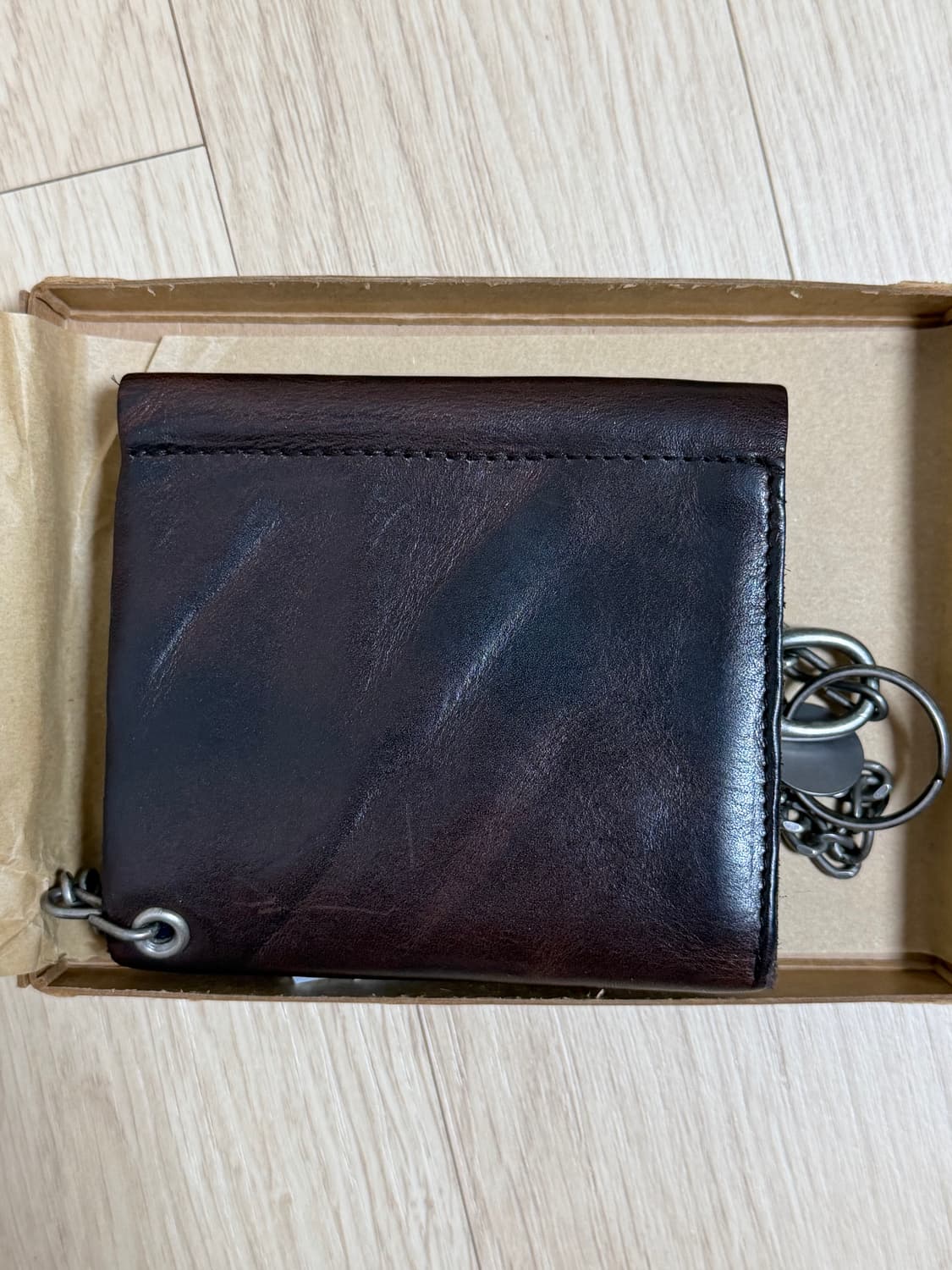 RRL 콘초 체인 레더월렛 상품이미지4