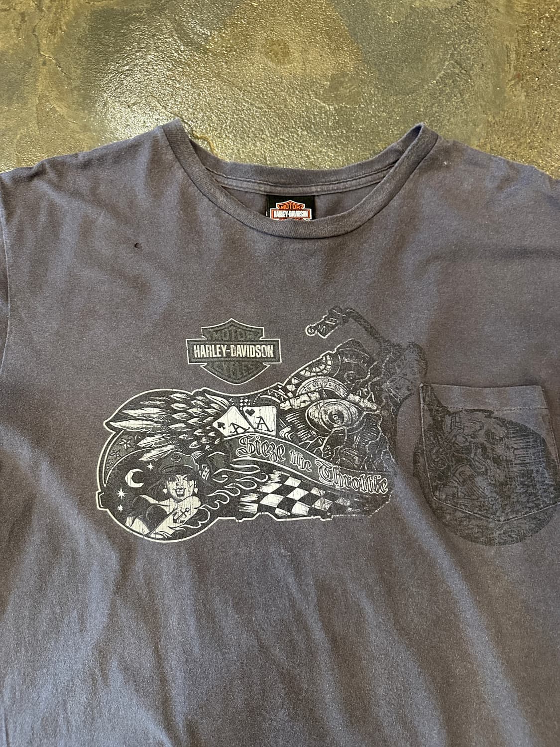Harley Davidson 할리데이비슨 데미지드 포켓 반팔티 XL 상품이미지3