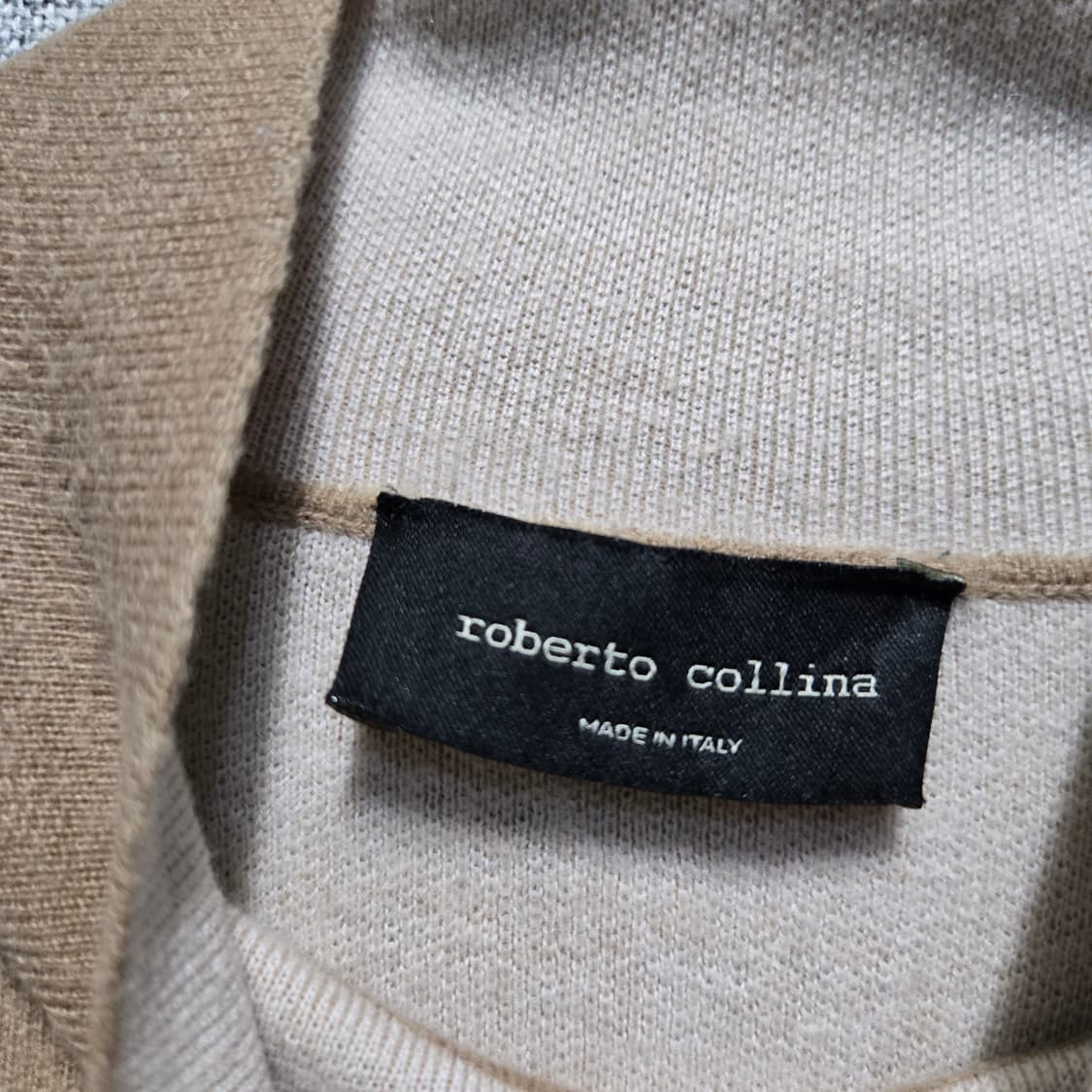 로베르토 콜리나 라마울 베이지색 목폴라 니트 스웨터 상품이미지3