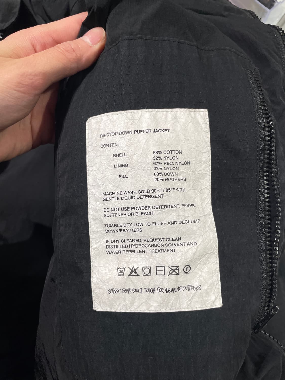 스투시 블랙 립스탑 다운 푸퍼 자켓 상품이미지8