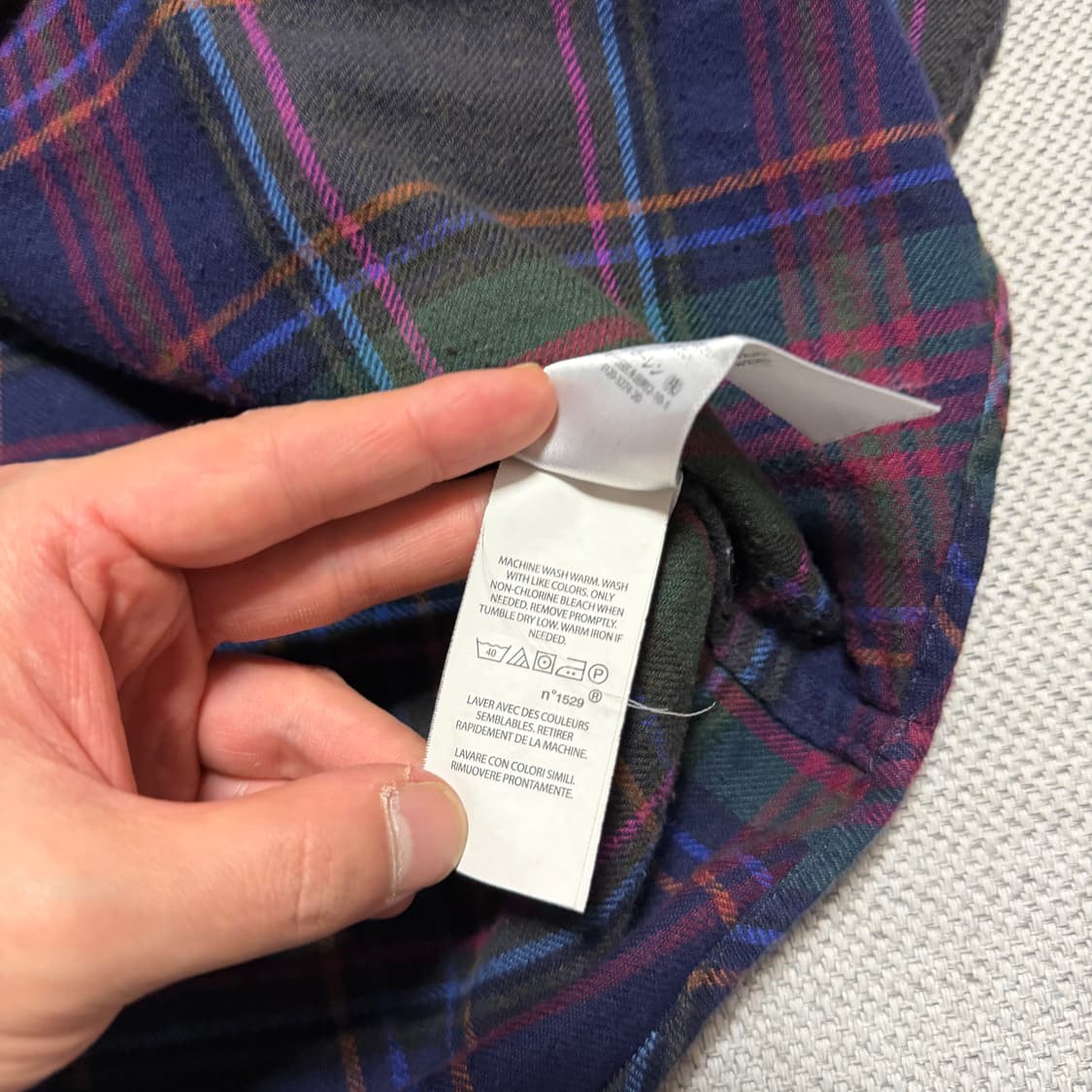 폴로 랄프로렌 자수 체크 남방 상품이미지4