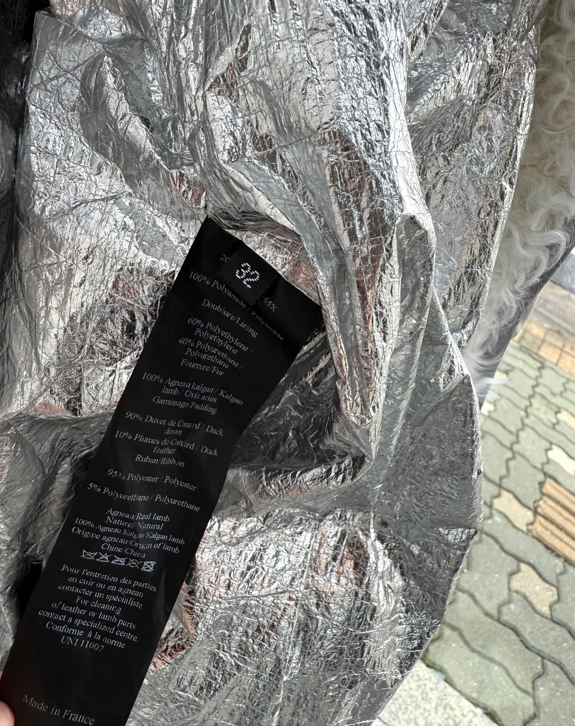 55~66/ 이브살로몬 램스울 퍼 다운 패딩 상품이미지6