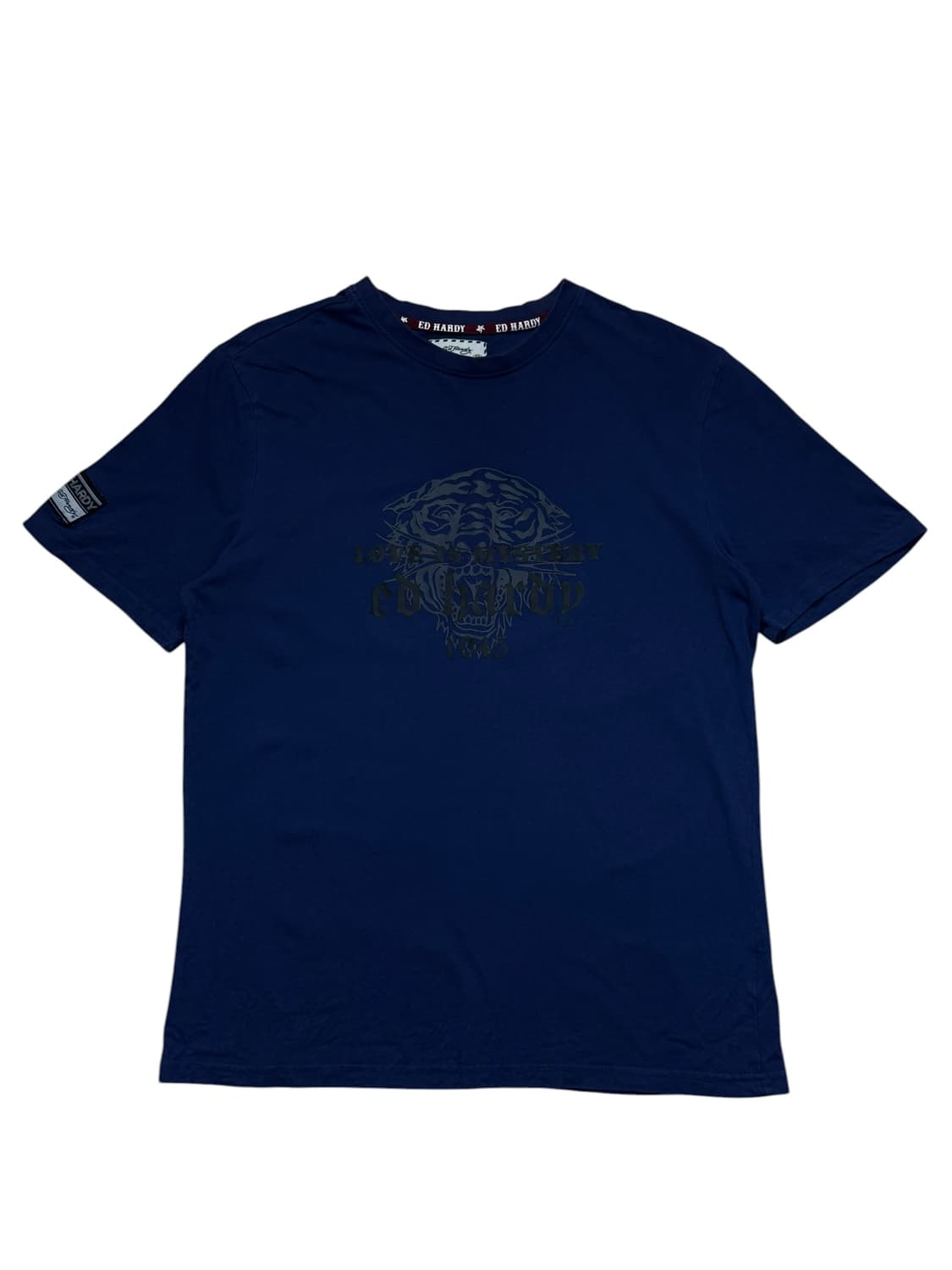 에드 하디 타이거 프린팅 네이비 반팔티 상품이미지2