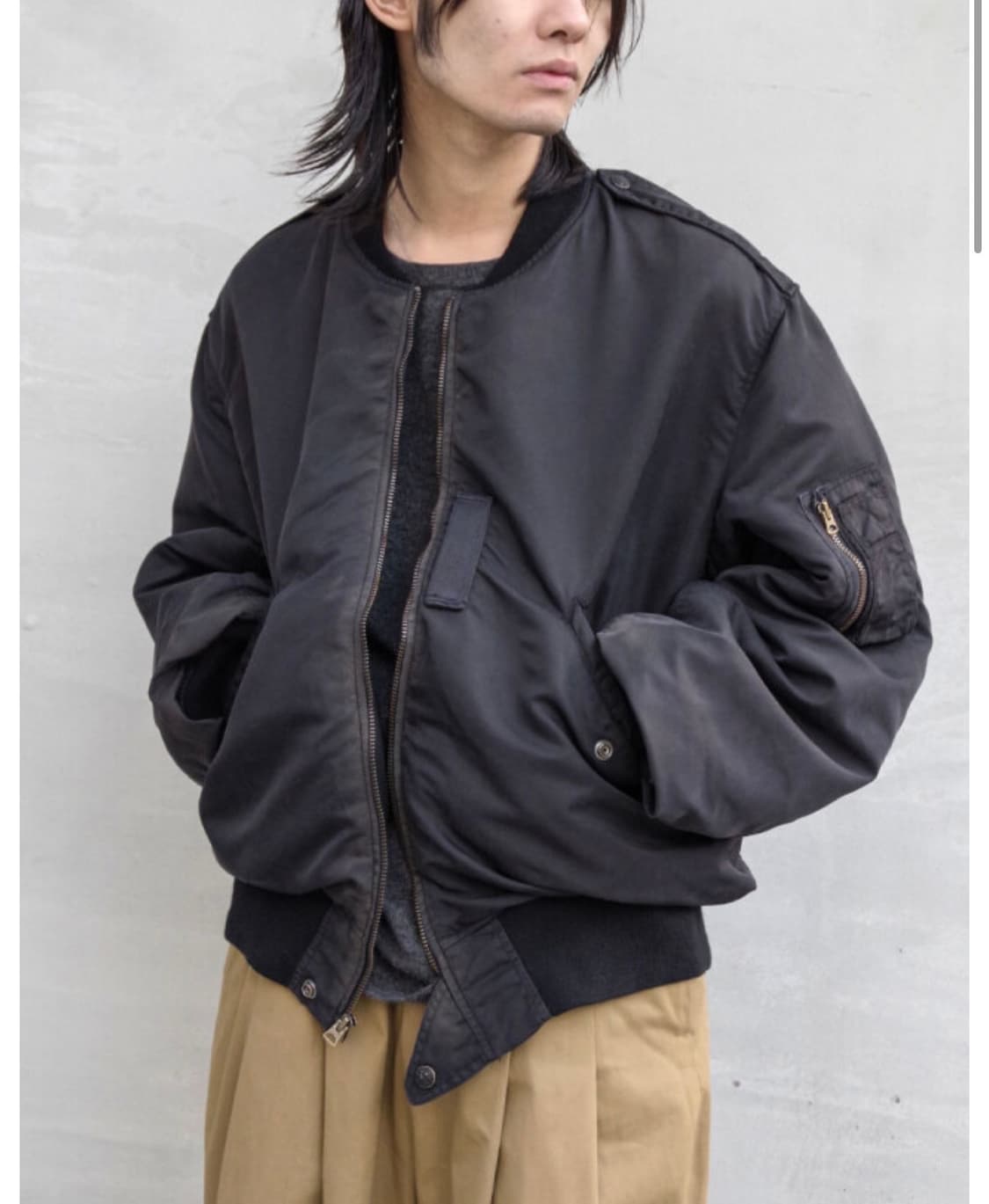 [새상품]bowwow 플라이트 자켓 블랙 XL 상품이미지1