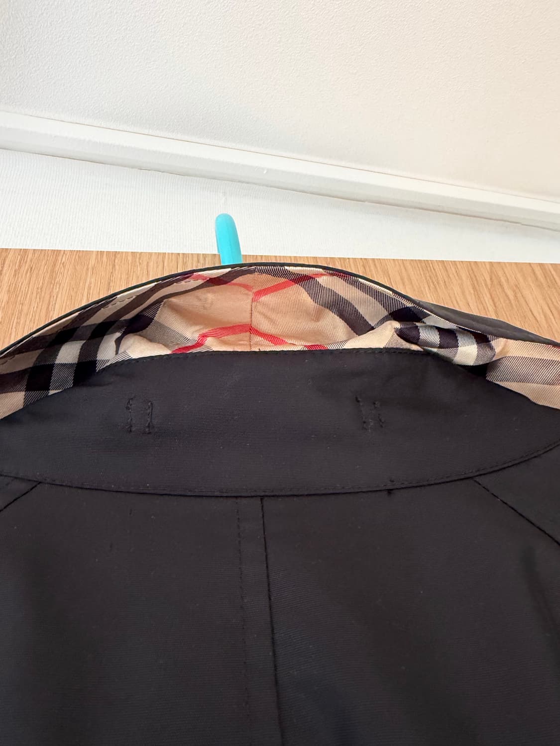 버버리 런던 맥코트 Richardlea 블랙 M 노바체크 정품 상품이미지5