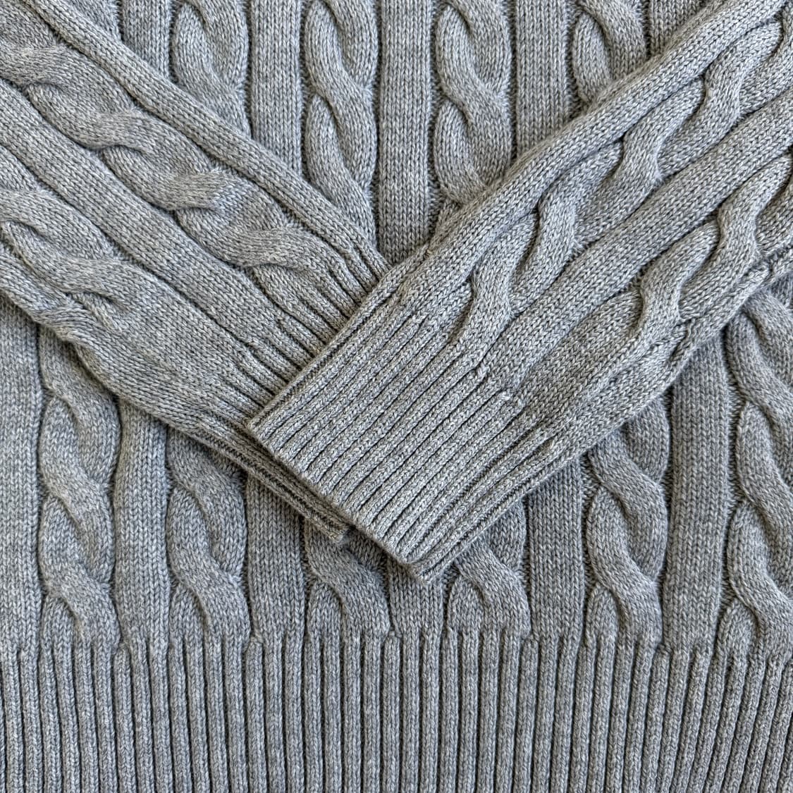 폴로랄프로렌 꽈배기 하프집업 니트 그레이 상품이미지6