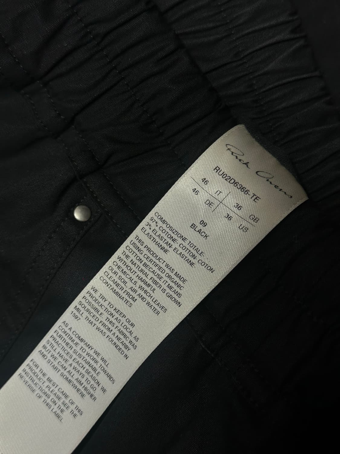 릭오웬스 벨라 팬츠 상품이미지4