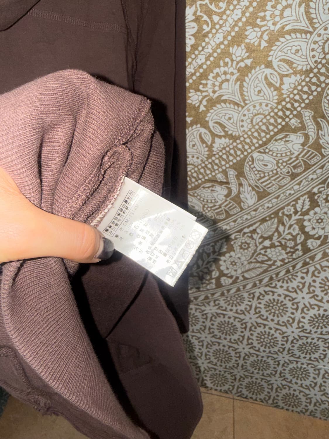 Doch 빈티지 프린팅 브라운 후드집업  상품이미지7