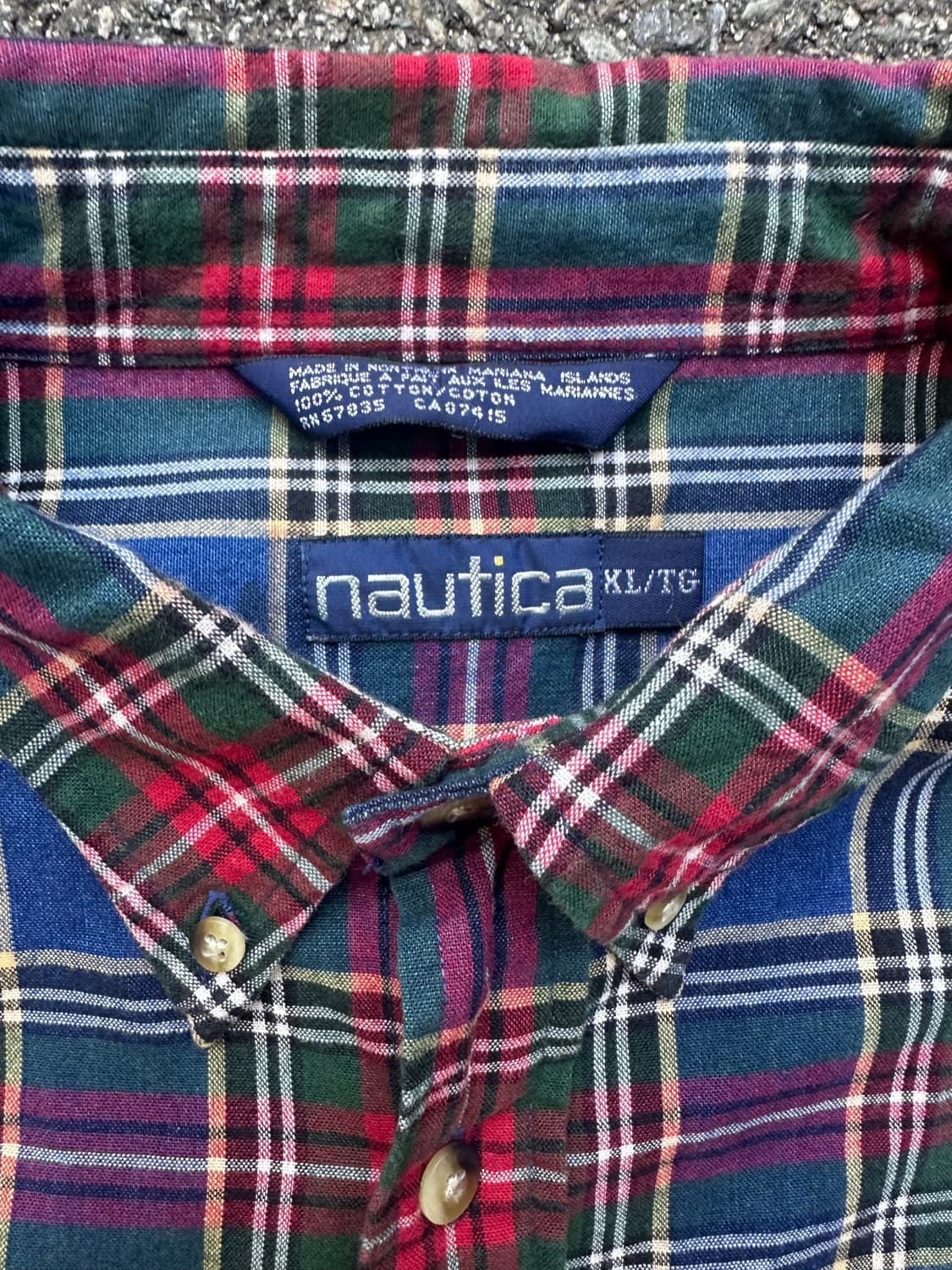 빈티지 90s 노티카 체크셔츠  상품이미지4