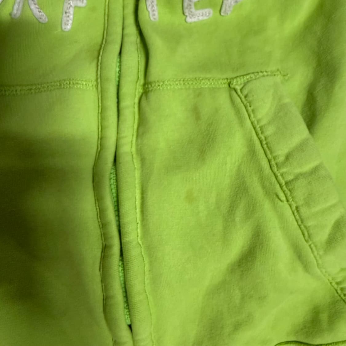 홀리스터 라임색 후드집업 L 상품이미지4