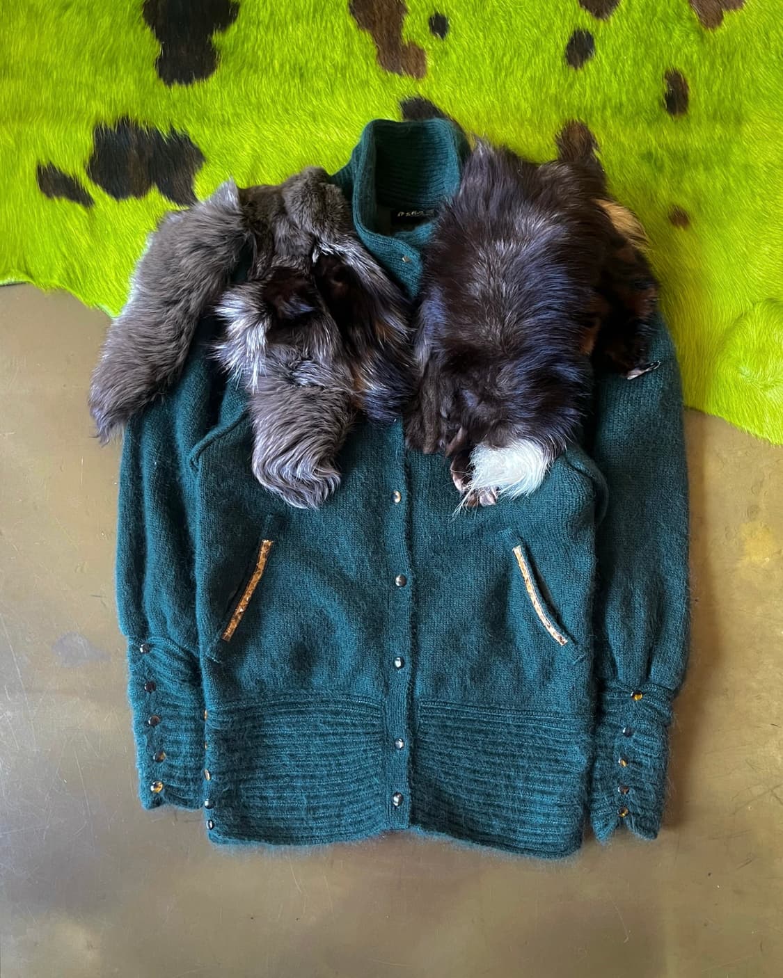 G.K 伊太利喜 Archive Real Fox Mohair Jacket 상품이미지5