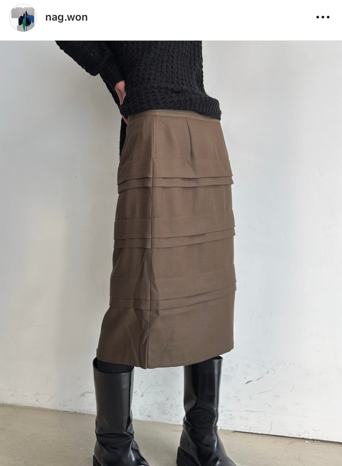 일본 빈티지 미디 스커트 상품이미지2