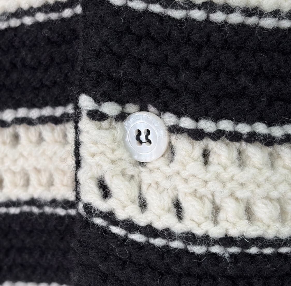 [L] STU 에스티유 남성 울 카라 스프라이트 가디건 블랙 상품이미지5