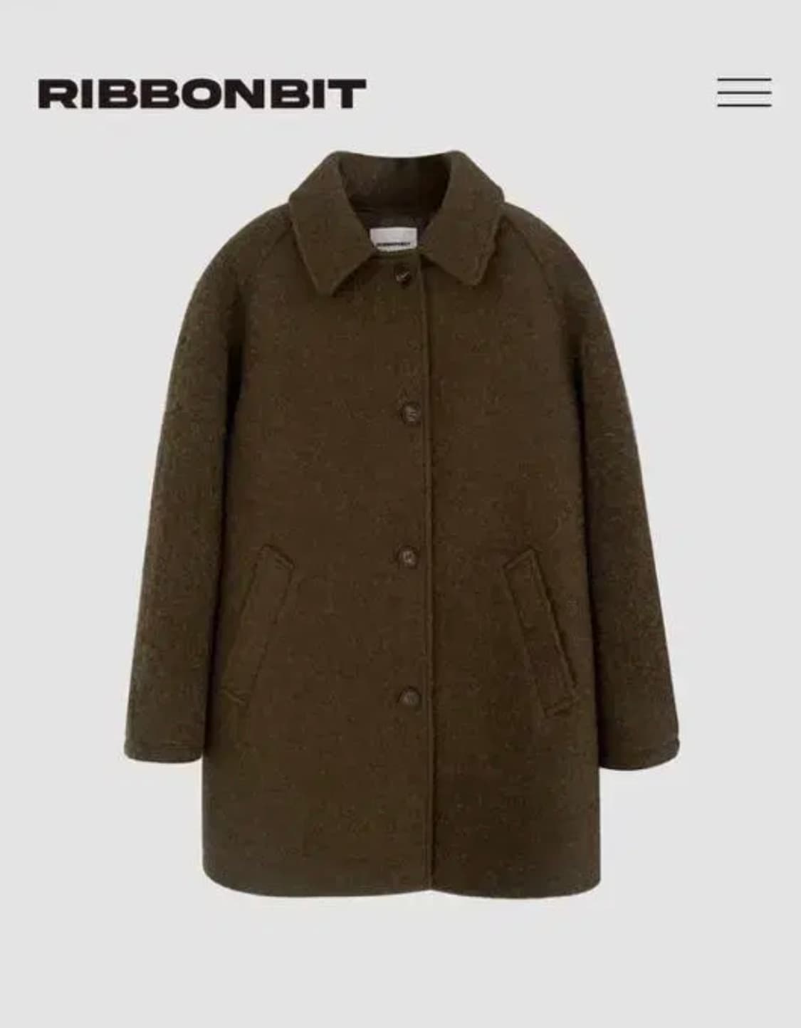 ribbonbit 리본빛 도브 하프코트 dobe 도브래글런하프코트 상품이미지1