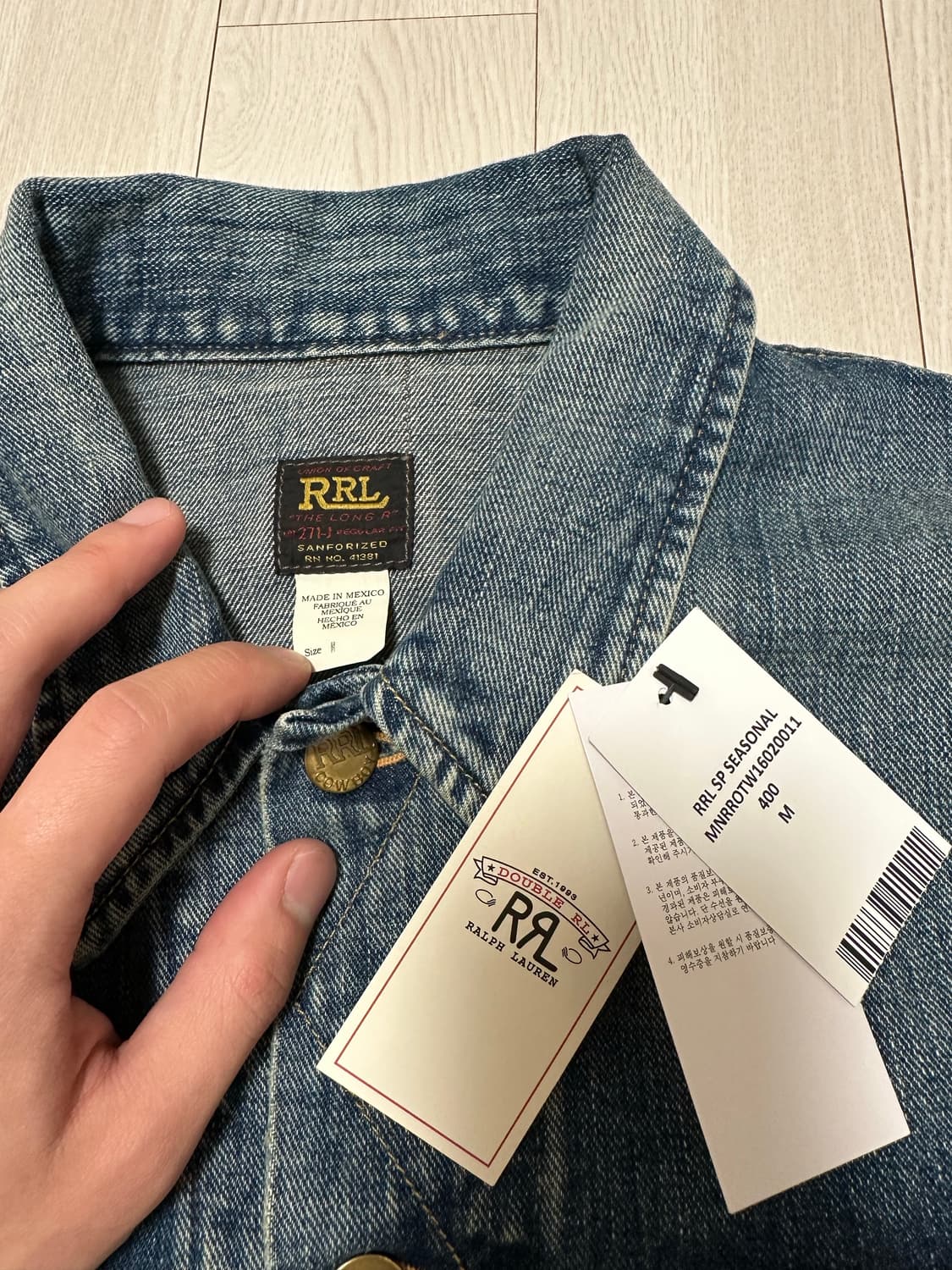 Rrl 더블알엘 LOT271 중청 리랜드 데님자켓 사이즈 M 팝니다 상품이미지2