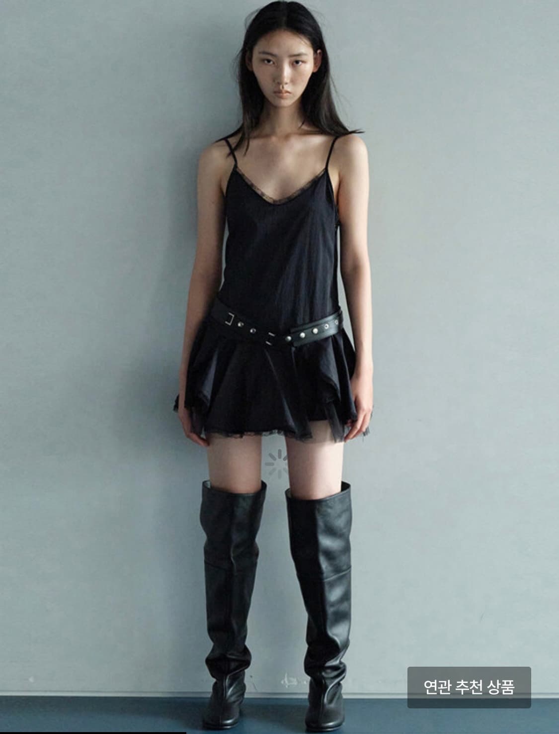 세릭 LACE FRILL DRESS / BLACK OS 상품이미지1