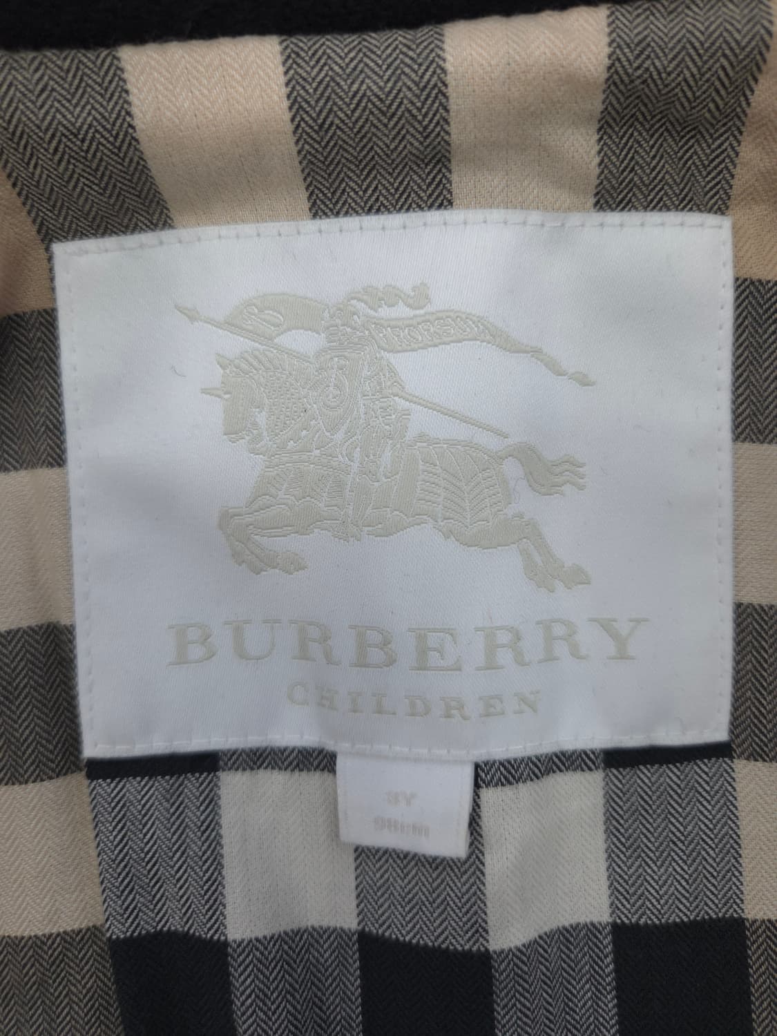 3Y 버버리키즈 다크 네이비 울 코트 상품이미지4